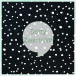 Zwart canvas met witte stippen